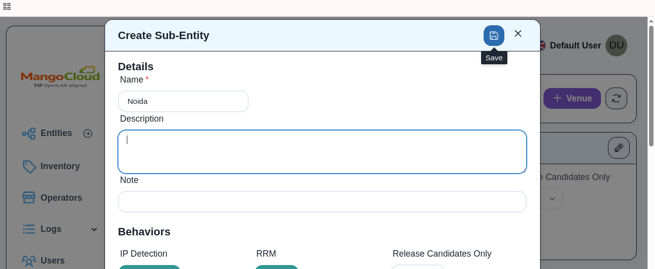 Entity details form