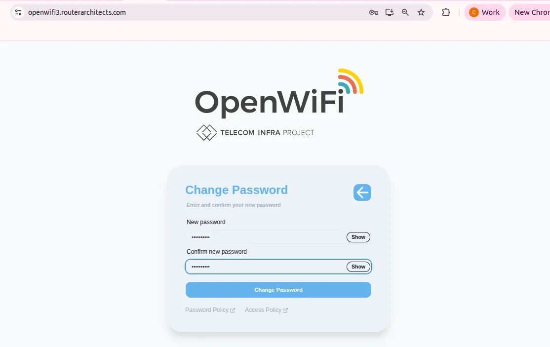 Access Web UI - Provisioning login